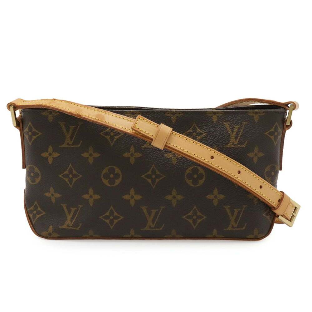 LOUIS VUITTON Authentic Brown Monogram Pochette Shoulder Bag - Picture 1 of 10